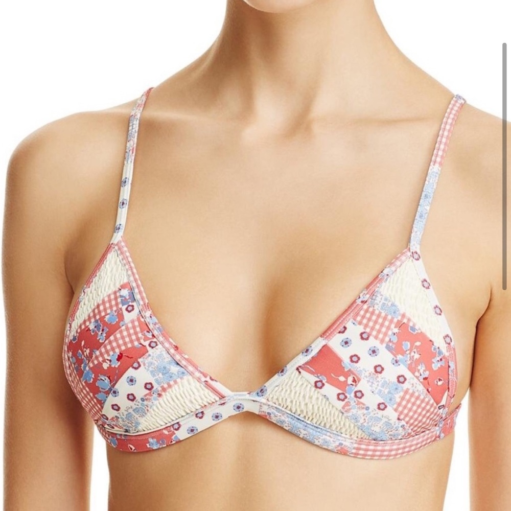 Tularosa Amity Patchwork Bikini Top Size Large